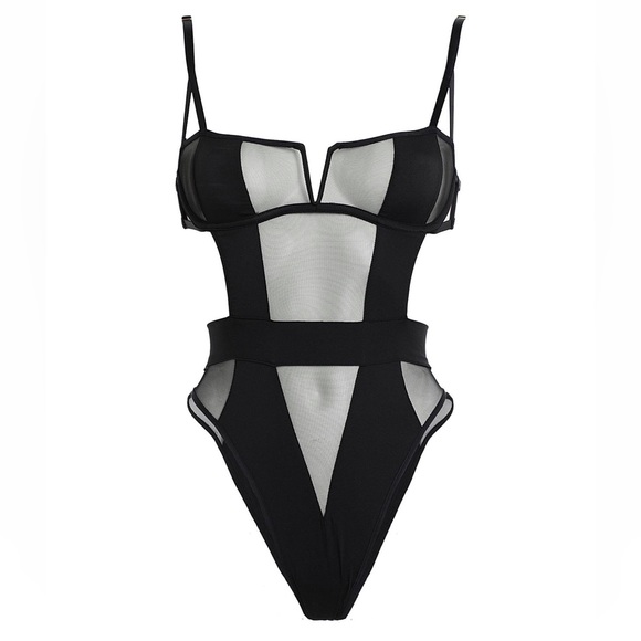 Bluebella Italian mesh panels bodysuit. Celeb style - Picture 1 of 3